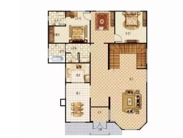 輕鋼別墅312m2簡(jiǎn)美風(fēng)格五居室 一不小心美出新高(圖2)