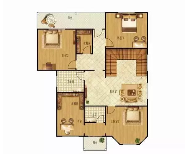 輕鋼別墅312m2簡(jiǎn)美風(fēng)格五居室 一不小心美出新高(圖3)