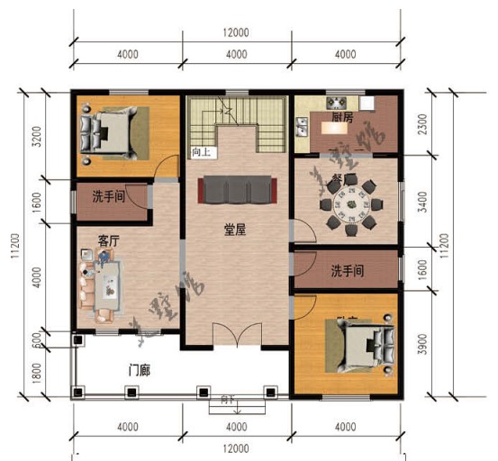 這款款平價輕鋼別墅,撐起農村的場子(圖2) 平面圖