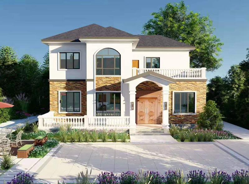 永康輕鋼別墅建筑設(shè)計(jì) 29萬(wàn)起建別墅 【防12級(jí)臺(tái)風(fēng)】(圖1) 睿婕輕鋼別墅