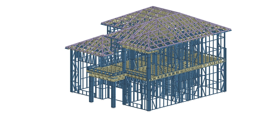 農(nóng)村建房?jī)蓪虞p鋼別墅得多少錢？(圖2)
