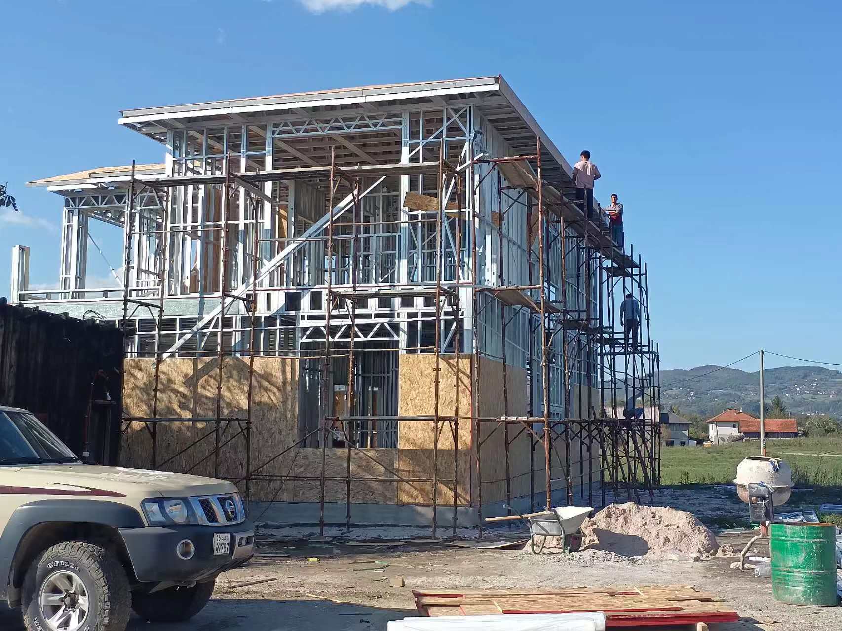 睿婕輕鋼別墅施工現場（2）