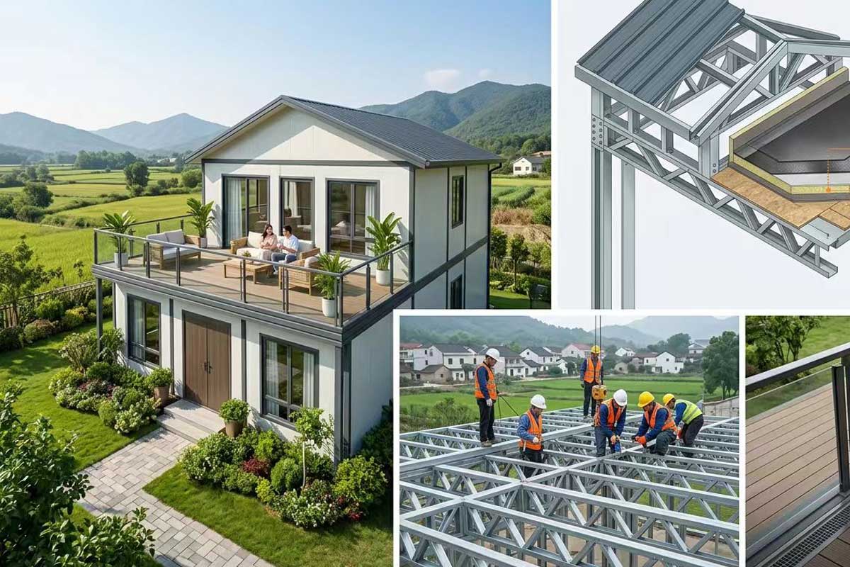 帶露臺的輕鋼別墅:2026回鄉建房新標桿,盡享高端田園生活(圖1) 帶露臺的輕鋼別墅:2026回鄉建房新標桿,盡享高端田園生活(圖1)